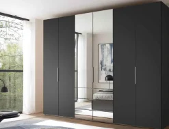 Discount Extenso Kleiderschrank mit Spiegel und Schubladen Drehtürenschränke