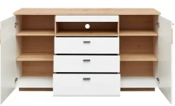 Discount Fresno Sideboard weiß eiche Sideboards|Anrichten