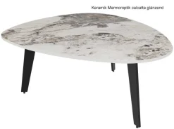 Outlet Galet Keramik Couchtisch Marmoroptik Couchtische