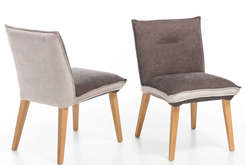 Best Genua Esszimmerstühle braun beige Stühle|Polsterstühle