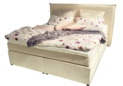Online Gina Boxspringbett 180x200 cm Breitcord beige Boxspringbett