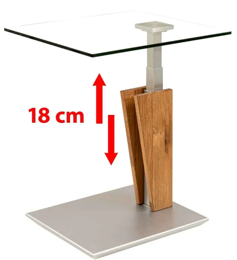 Clearance 5631 Glas Beistelltisch mit Rollen Beistelltische|Couchtische