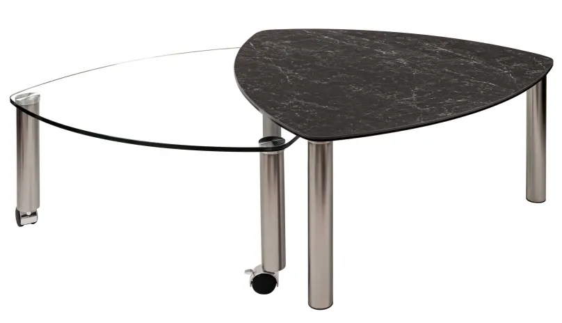 4290 Glastisch mit drehbaren Platten Beistelltische|Couchtische