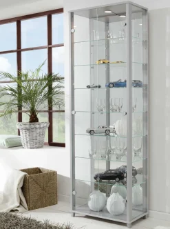 Outlet Glas Vitrine Holz verschiedene Farben Vitrinen|Glasvitrinen