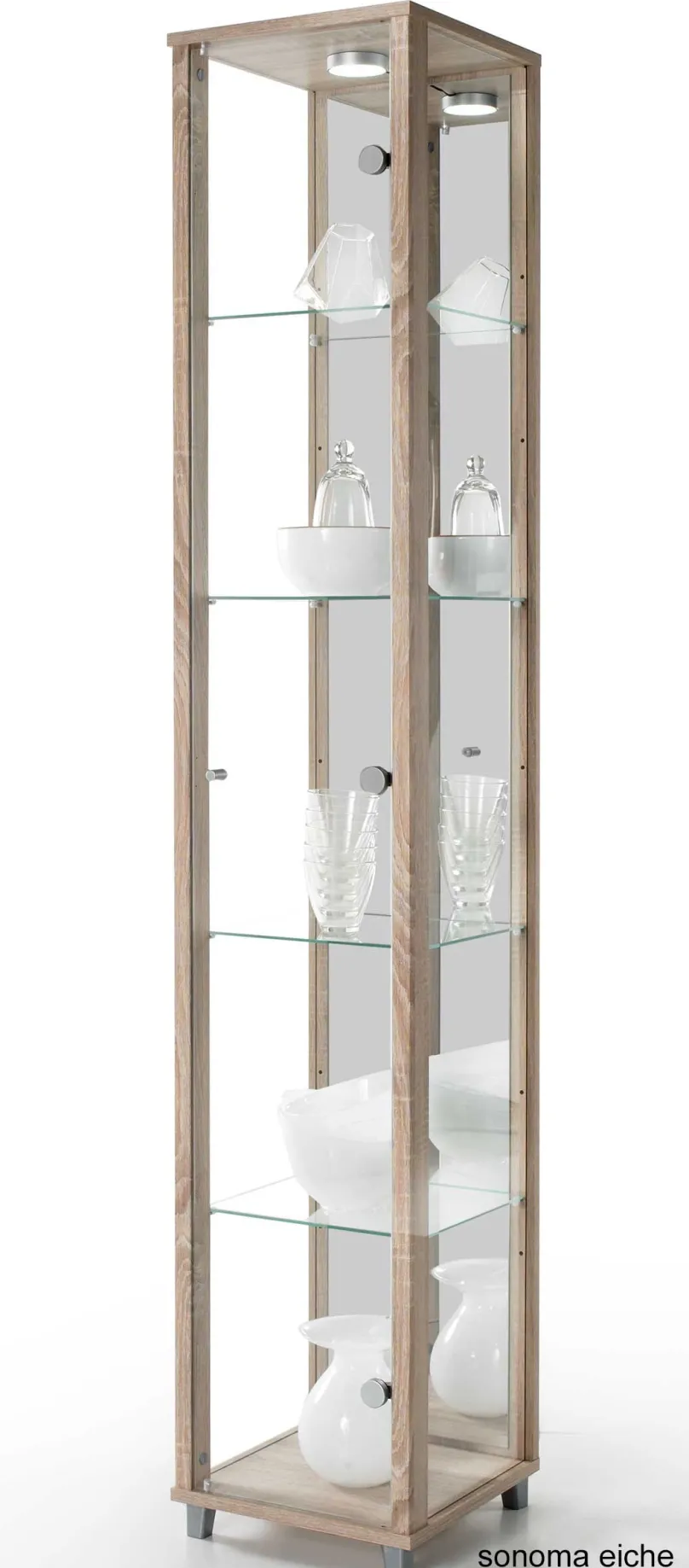 Best Glas Vitrine schmal in 7 Farben Vitrinen|Glasvitrinen