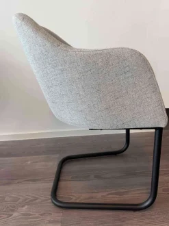 Outlet Grauer Schwingsessel 2er Set Schwingstühle|Stühle