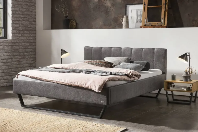 Clearance Polsterbett grau Polsterbett