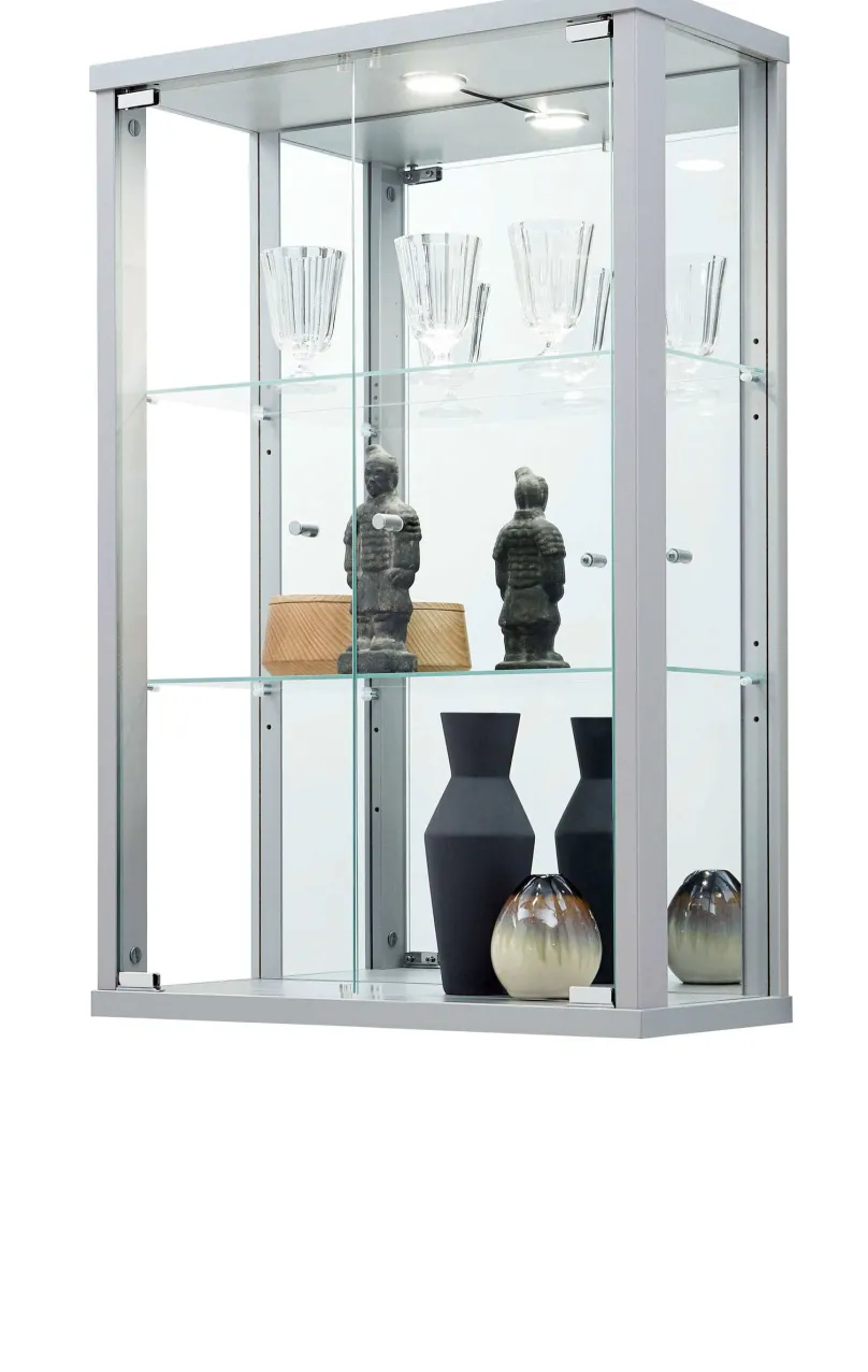 Clearance Hängevitrine weiß schwarz oder silber Vitrinen|Glasvitrinen
