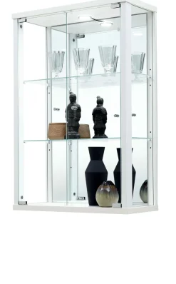 Clearance Hängevitrine weiß schwarz oder silber Vitrinen|Glasvitrinen
