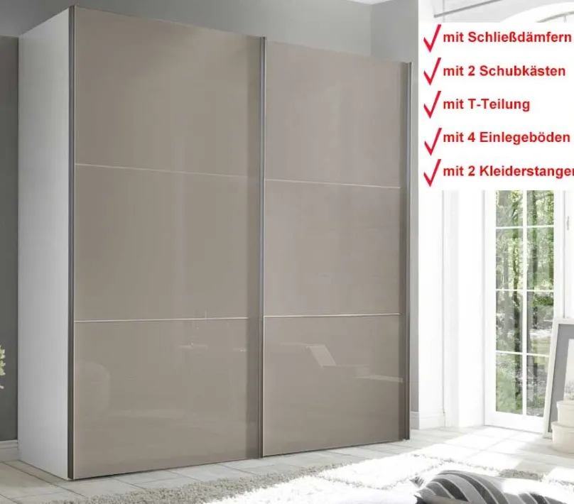 Hot Includo Glas Schwebetürenschrank Schwebebetürenschränke