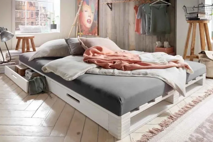 Clearance Palettenbett mit Schubladen Kinderbett|Jugendbett