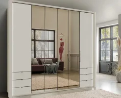 Kansas Kleiderschrank mit Schubladen 300 cm Falttürenschränke