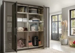 Outlet Kansas Kleiderschrank mit Schubladen 250 cm Falttürenschränke