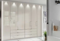Outlet Kansas Kleiderschrank mit Schubladen 250 cm Falttürenschränke