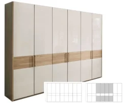 Outlet Kiruna Kleiderschrank 4 Meter Drehtürenschränke