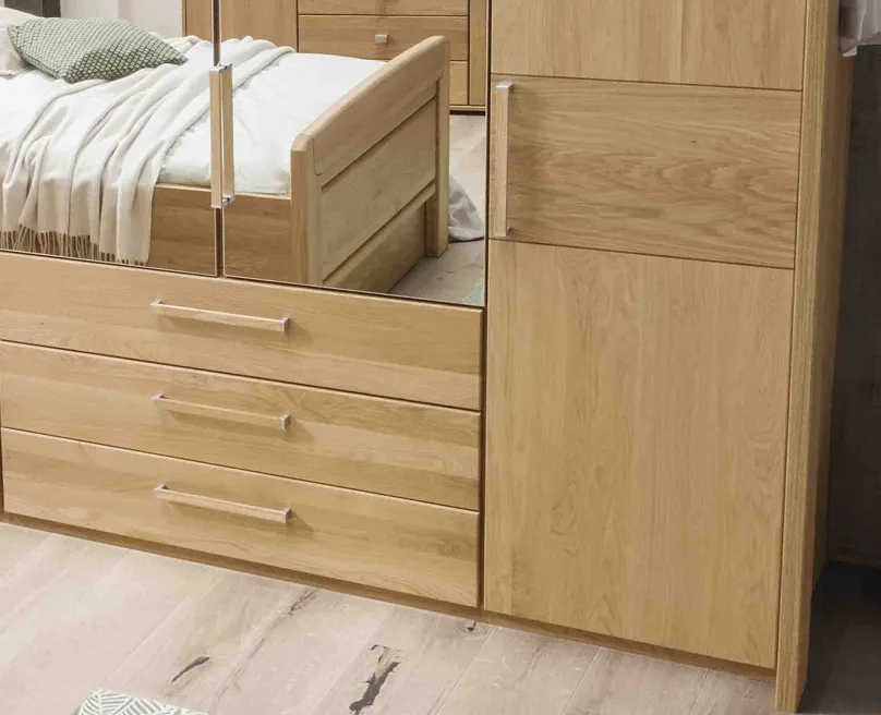 New Kiruna Kleiderschrank mit Spiegel Drehtürenschränke
