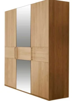 Outlet Kiruna Kleiderschrank schmal eiche Drehtürenschränke