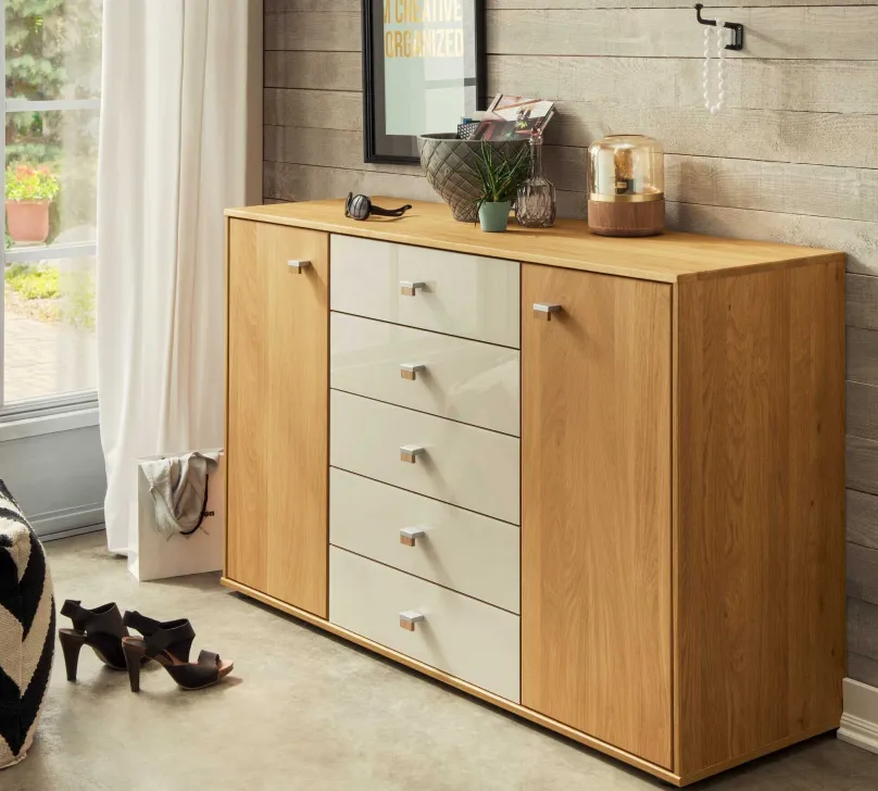 New Kiruna Kommode mit Türen und Schubladen Kombikommode|Flurkommode