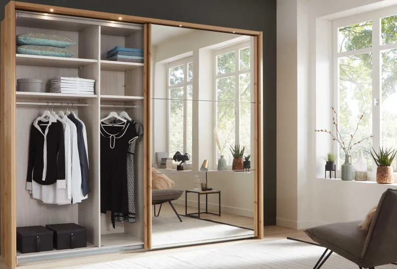 Clearance Korfu 2 türiger Schwebetürenschrank Schwebebetürenschränke