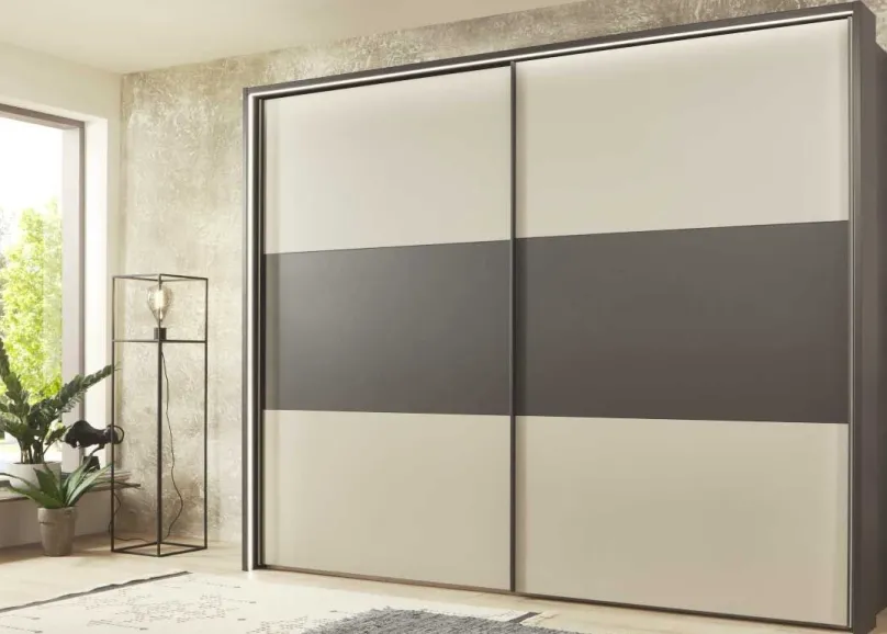 Clearance Korfu 2 türiger Schwebetürenschrank Schwebebetürenschränke