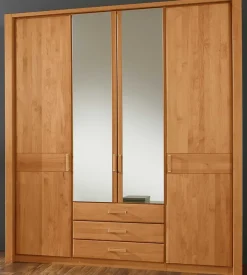 Discount Lausanne Kleiderschrank in erle Drehtürenschränke
