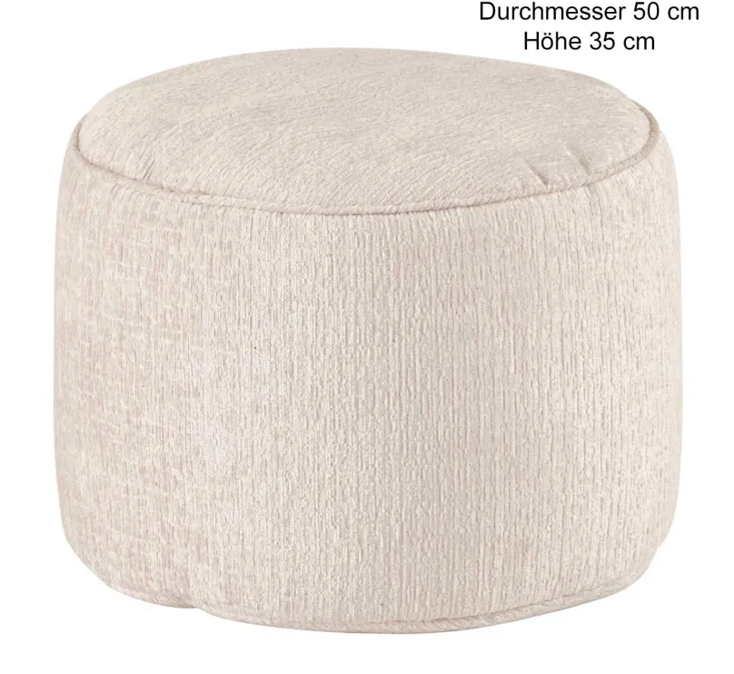 Outlet Pouf Sitzsack beige Hocker|Wohnideen