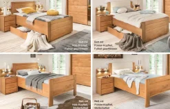 Discount Lido Bett eiche oder erle Klassisches Bettgestell