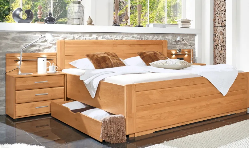 New Lido Bett erle oder eiche Klassisches Bettgestell