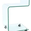 Best Lili Glas Beistelltisch mit Rollen Beistelltische