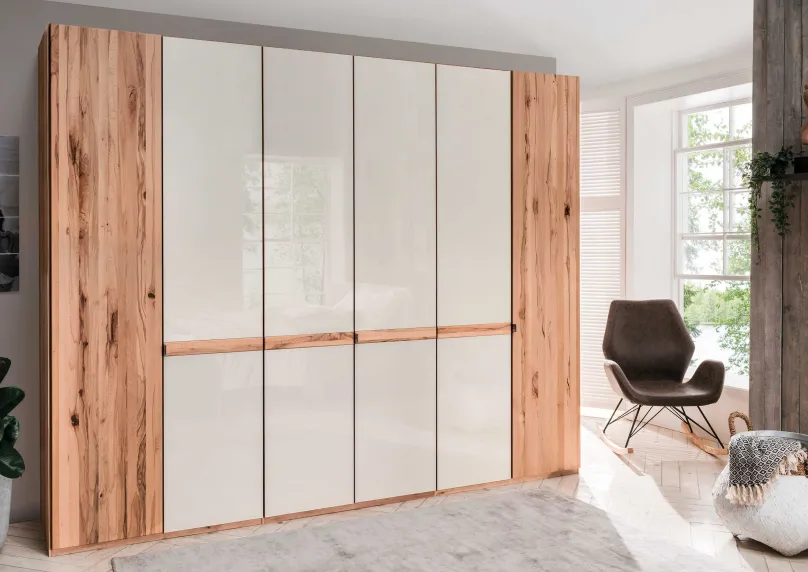 Clearance Livorno Kleiderschrank mit Glastüren Drehtürenschränke