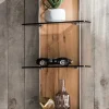 New Livorno Wandregal kernbuche Wohnzimmeraccessoires