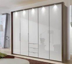 Loft Kleiderschrank 250 cm breit Falttürenschränke