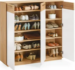 Clearance LOVENO Garderobe mit Schuhschrank Garderobenset
