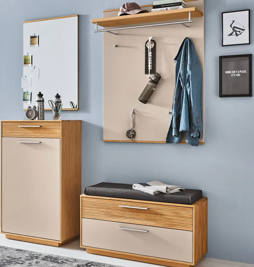 LOVENO Garderobe mit Sitzbank Garderobenset