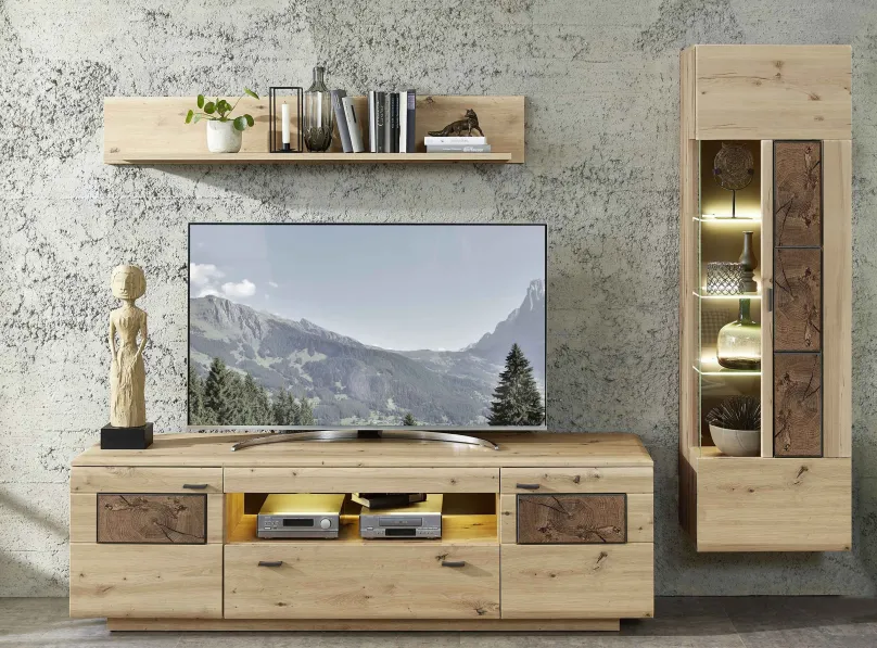 Best Madera artisan eiche Wohnwand Wohnwände