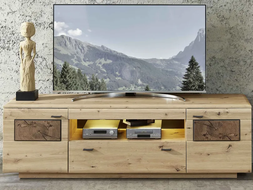 Discount Madera Wohnwand artisan eiche Wohnwände