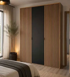 Discount Manhattan Kleiderschrank wildeiche Drehtürenschränke