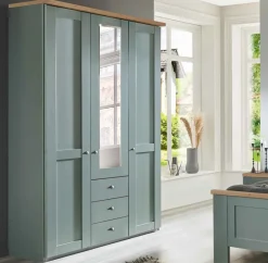 Clearance Marlow Kleiderschrank mit Spiegel und Schubladen Drehtürenschränke