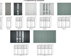 Sale Marlow Landhaus Kleiderschrank mit Spiegel Drehtürenschränke