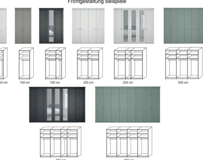 Sale Marlow Landhaus Kleiderschrank mit Spiegel Drehtürenschränke