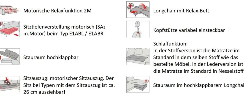Discount Maximilian Sofa mit Ottomane Schlafsofa|Ecksofas