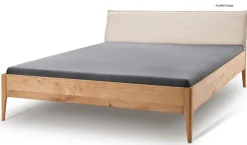 Meran Holzbett mit Polsterkopfteil Massivholzbett