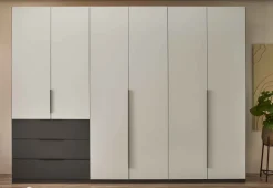 New Nuka Kleiderschrank grau Drehtürenschränke