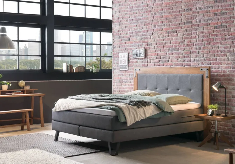 Clearance Oakland Boxspringbett retro Boxspringbett