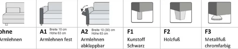 Ohio L Sofa mit Schlaffunktion Schlafsofa|Ecksofas