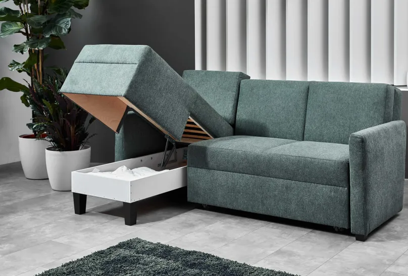 Ohio L Sofa mit Schlaffunktion Schlafsofa|Ecksofas