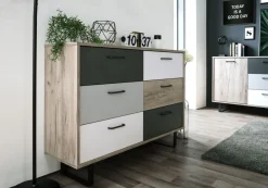 New Orlando günstige Schubladenkommode eiche Flurkommode|Sideboards