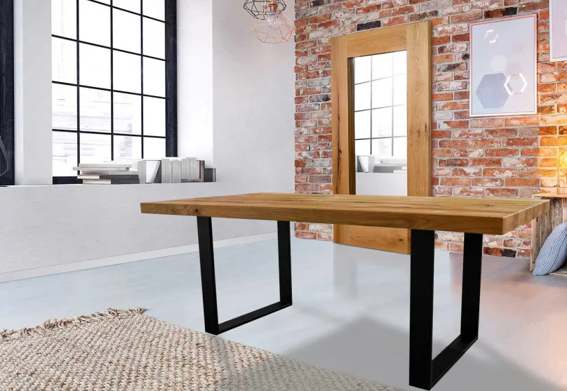 Outlet Oskar Massivholz Esstisch wildeiche vintage Esstische|Esstische