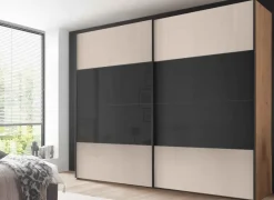 Paros Kleiderschrank mit Glastüren Schwebebetürenschränke