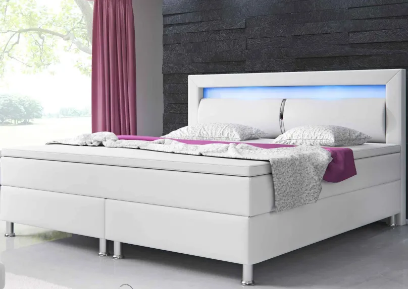 Outlet Polsterbett mit LED Polsterbett